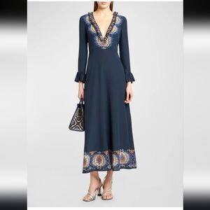 ETRO paisley print silk maxi dress